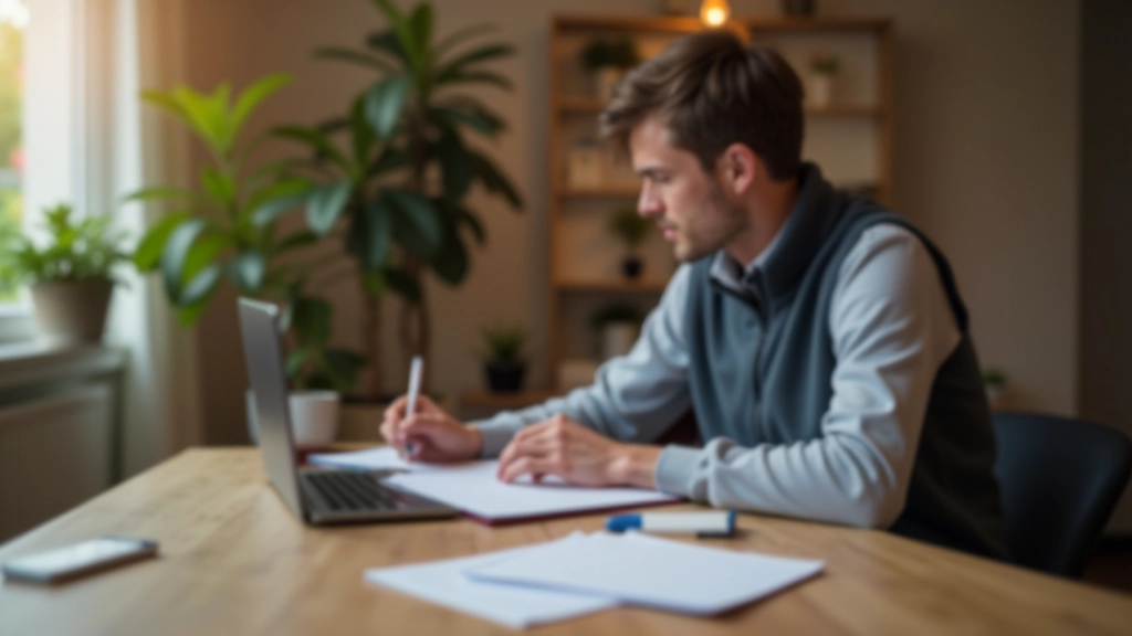 Eine Person schreibt in einem Notizbuch mit einer Liste von Namen, Symbole für Freundschaften und Kontakte sind überall verteilt